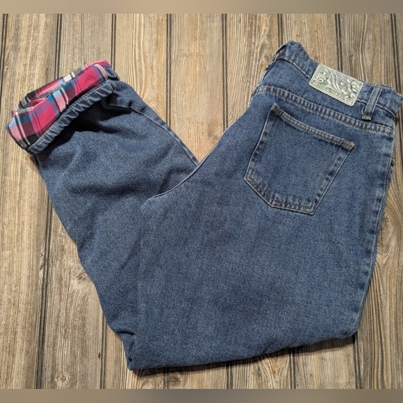 Full Blue size 18 flannel lined/insulated jeans, 33" long - Picture 1 of 11